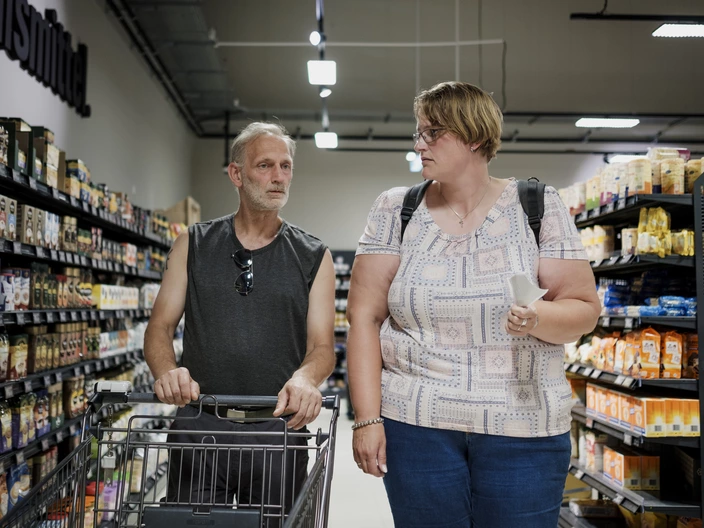 Einkaufssituation im Supermarkt