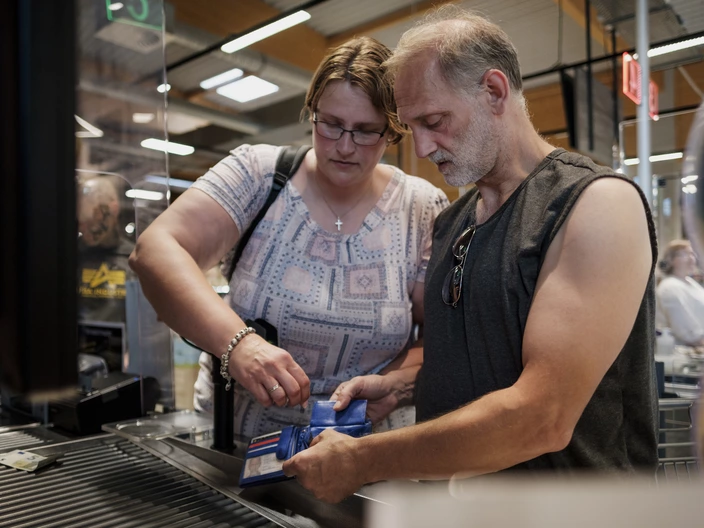 Bezahlsituation Supermarkt
